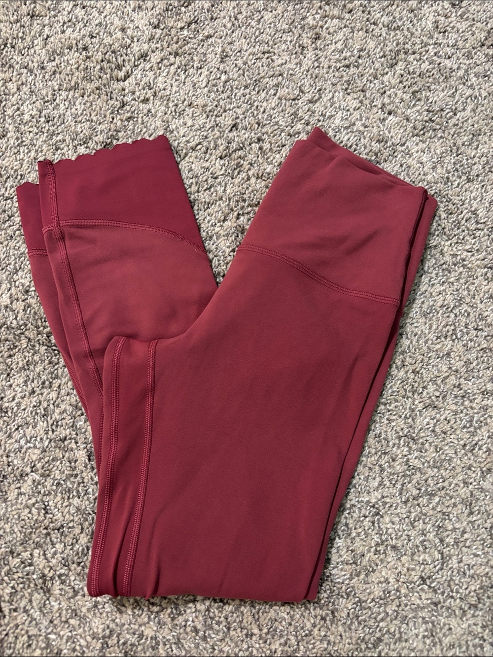 Lululemon Align Scalloped Hem High-Rise Crop 23" size 4